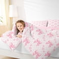 thumbnail image 3 of Erosebridal Princess Bowknot Twin Bedding Sets 7-Piece for Kids Girls,Polka Dots Love Heart Bedding Comforter Set for Teens,Pink Reversible,Microfiber Bedroom Decor, 3 of 6