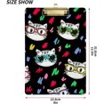 thumbnail image 3 of FMSHPON Cat Glasses Clipboard Hardboard Wood Nursing Clip Board and Pull for Standard A4 Letter 13x9 inches, 3 of 7