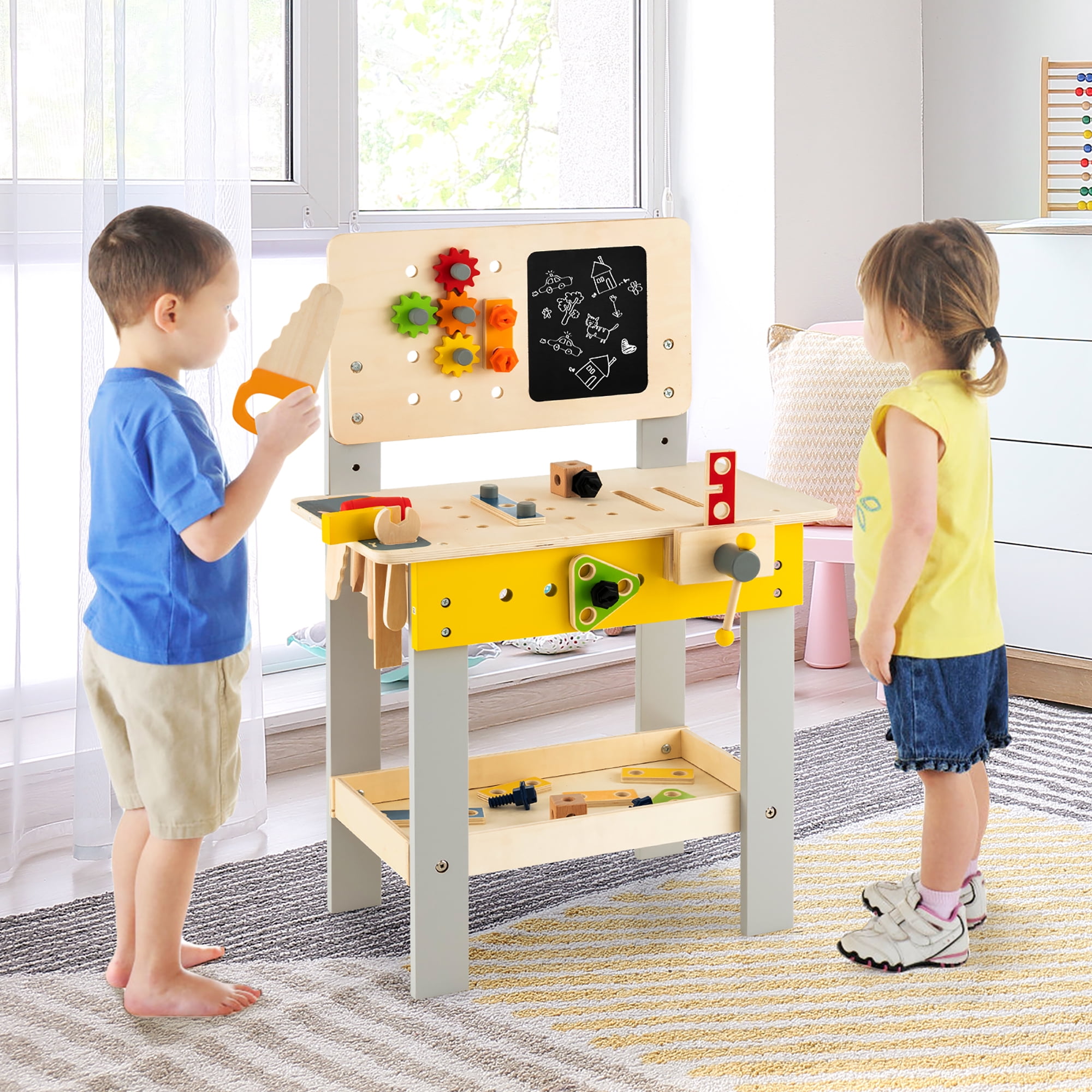 Toddler wooden tool bench sales