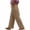 Khaki, variant on Oksale Fall Pants for Women Dressy Lace Patchwork Side Casual Pants with Pockets Elastic Drawstring High Waisted Vacation Outfits Purple M