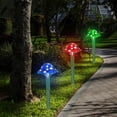 thumbnail image 3 of WCX 3 Pack Mushroom Solar Stake Lights, 13 Inch Solar Powered Mushroom Lights Solar Garden Stake Lights Outdoor ative Lights, Mushroom Solar Garden Lights for Patio(Multi Color)-0614, 3 of 3