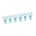 thumbnail image 4 of Binder Clips, Long Tail Heart Shape Small Binder Clips 100pcs  For Document Blue,Green, 4 of 8