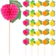 thumbnail image 1 of 100 Pcs Hawaii Ornament Fruit Food Pick Finger Food Sticks Cocktail Toothpicks Cupcake Picks, 1 of 3