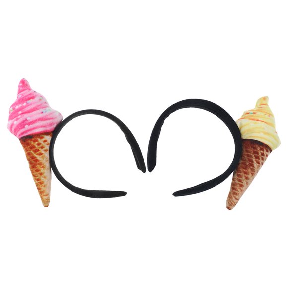 FUTUREORYY 2Ud Accesorios Para Cabello Con Diadema Ice Cream Para Maquillaje Y Cuidado Facial Mujer
