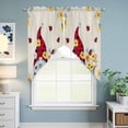 thumbnail image 6 of Swag Valance Curtains for Windows, Beige Gnomes Daisy Light Filtering Kitchen Curtains with Rod Pocket, Pastoral Country Garden Floral Window Treatment Valances for Living Room, 36x63 - 2 PCS, 6 of 9