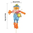 thumbnail image 3 of BNNG Pumpkin Scarecrow Ground, Halloween Scarecrow Decorations - Outdoor, Fall Harvest, Standing Scarecrow for Garden, Home, School, Yard, Porch, Thanksgiving Decor, 3 of 4