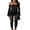 Black, variant on Rdhnmea Women Lace Jumpsuit, Long Sleeve Off-shoulder Patchwork Sheer Jumpsuit