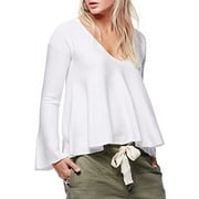 Free People Women's Sundae Pullover Sweater White Large
