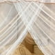 thumbnail image 5 of Mosquitera de Lujo, Princess Four Corner Post Elegante Cortina de Cama con Dosel Netting Bed Canopy Set Instalación fácil para Viajes de Dormitorio(Large) Unbranded JY19729-03, 5 of 7