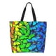 thumbnail image 1 of Fotbe Multicolored Butterflies Bolsa Tote Estética de Lona con Estampado para Mujer - Bolsa Reutilizable de Hombro Casual para Vacaciones, Compras, Trabajo y Gimnasio, 1 of 8