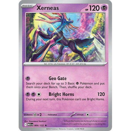 Pokemon ME01: Mega Evolution Rare Xerneas #64
