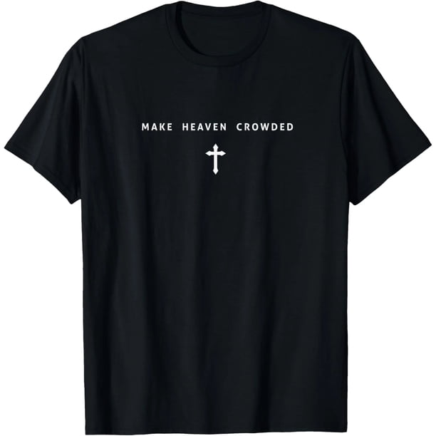 Camiseta de Mujer Cruz de Cristo Minimalista Cristiana Llena el Cielo