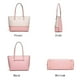 thumbnail image 5 of Conjunto de bolsos YTL de piel sintética a la moda para mujer, rosa y beige, 5 of 6