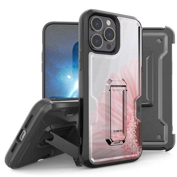 Armor Kombo Holster Rugged Cover Designed For Apple iphone 13 Pro 6.1"Case Black/Black