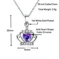 thumbnail image 2 of Emma Manor EM Jewelry "My Princess" Heart Shape Crystal Crown Pendant Necklace, 2 of 5