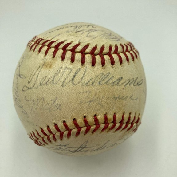 Collectible Ted Williams 1960 Boston Red Sox Team Signed Official American League Baseball