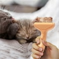 thumbnail image 4 of Self Cleaning Pet Grooming Brush with Metal Comb for Detangling Matted and Removing Loose Undercoat on Cats Dogs, 4 of 5
