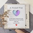 thumbnail image 3 of Pocket Hug Lucky Cards Valentine's Day Blessing Cards Lucky Heart Stone for Valentine's Gifts Lover Thanking Blessing Card Gifts, 3 of 5