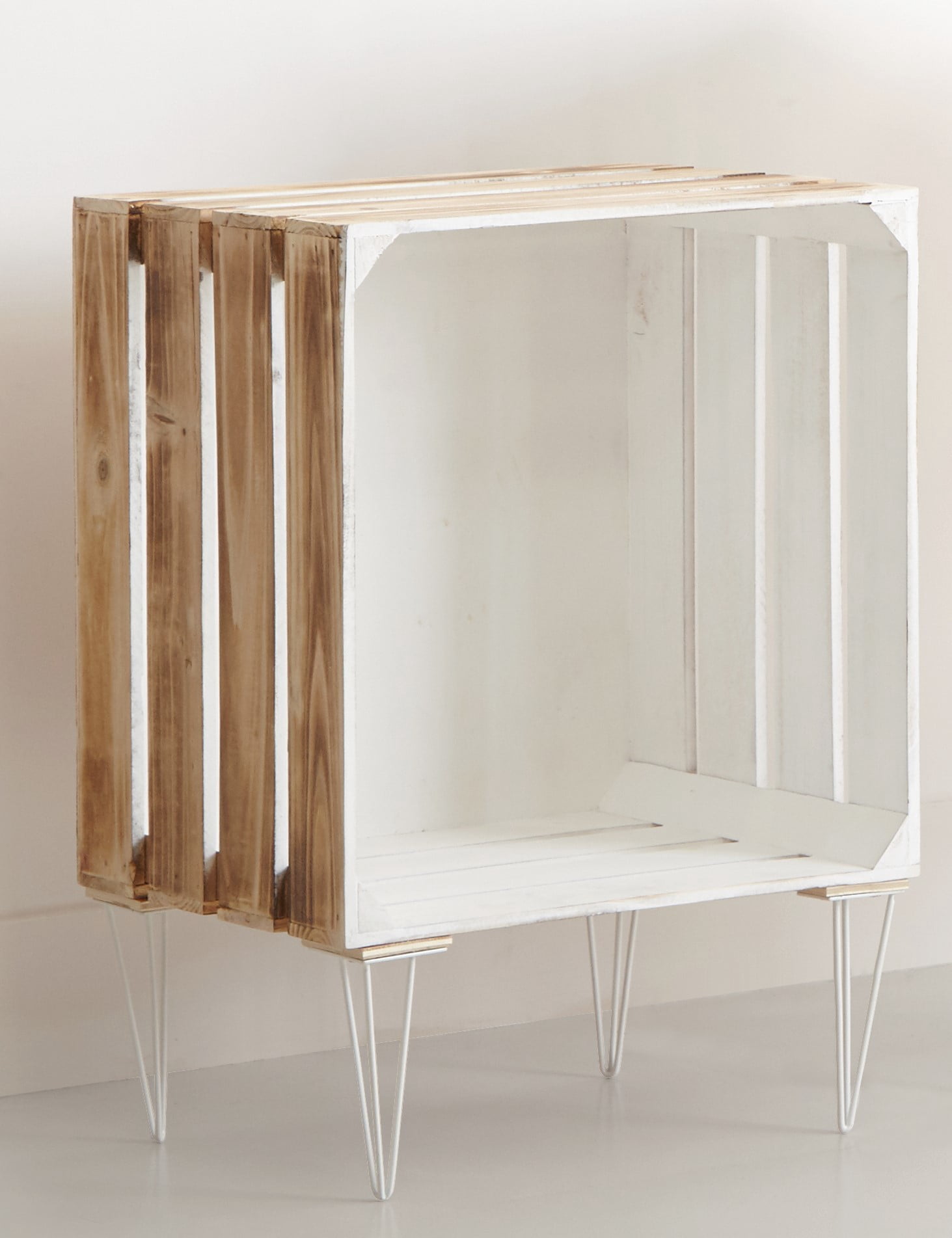 Wooden Nested Furniture Storage Crates, 1 Inspirational text crate and 1 Solid (Set of 2)