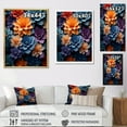 thumbnail image 4 of Designart "Orange Blue modern Still Lifes II" Abstract Floater Framed Canvas Print, 4 of 7