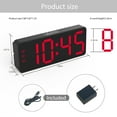 thumbnail image 6 of KWANWA Alarm Clock for Bedrooms with Dynamic RGB Night Light, Dimmer,USB Charger, (Includes 59" Charging Cable) Small Bedside Digital Clock with Led Display for Kids,Teens,Seniors, 6 of 8