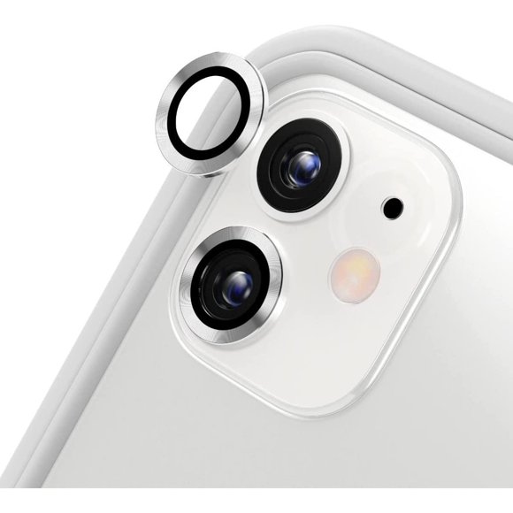 Protector de Lente para Cámara Color Plateado Compatible iPhone 13 Pro / 13 Pro Max Aro de Metal Protector de Vidrio Templado 9H Ximxi Color Plateado