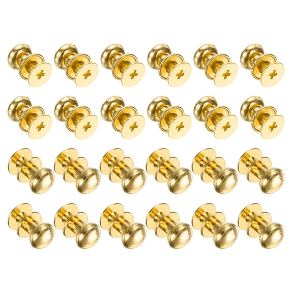 24pcs 0.3'' x 0.32'' Mini Round Knobs, Small Drawer Pulls, Cabinet Knobs Handles Pulls, Gold