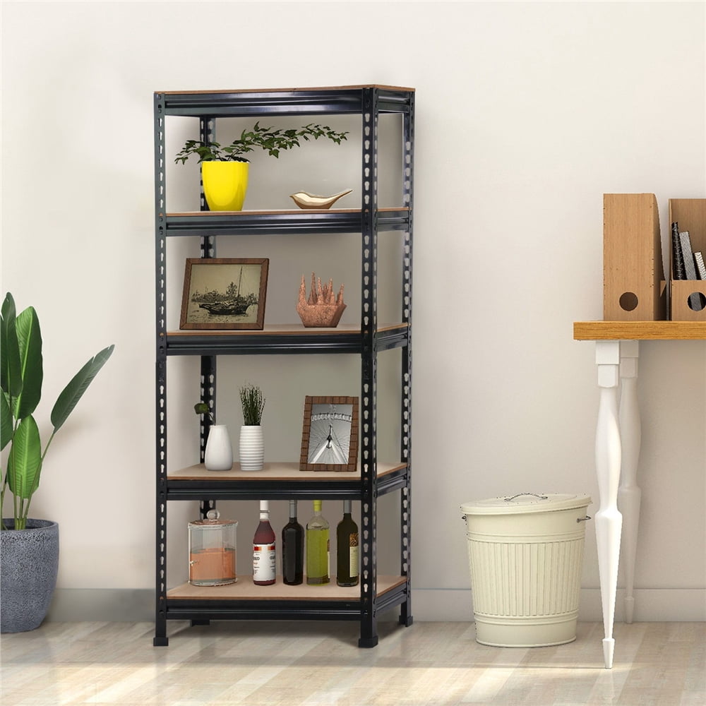 Alden Design 3 Pack 5 Tiers Metal Storage Shelf, Black