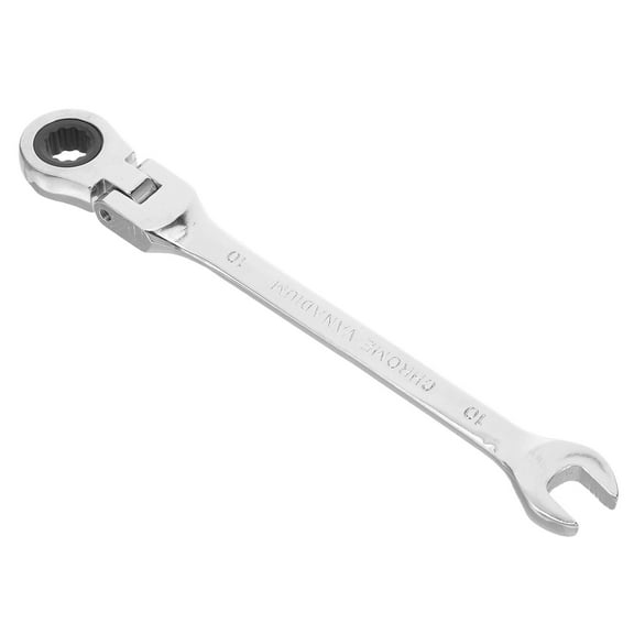 BESTOYARD Flexible Head Ratchet Combination Wrench Spanner Vanadium Tool Set for Home Use Silver Finish