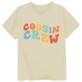 thumbnail image 3 of Krdevn Kids Cousin Crew Multicolor Letter Print Crew Neck Short Sleeve Tee Soft Casual Daily Summer Boys Girls Top,10-11 Years, 3 of 3