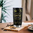 thumbnail image 2 of 50th Birthday Gifts for Men Women Friends Vintage 1974 Tumblers 50 Year Old Birthday Supplies Back in 1974 Old Time Information Stainless Steel Vacuum Insulated Tumblers 20 oz, 2 of 6
