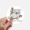 thumbnail image 1 of Tree Bag Bear Tree Branch Hug Sleep Sticker Round Wall Suitcase Laptop Label Bumper, 1 of 1
