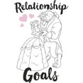 thumbnail image 2 of Junior's Beauty and the Beast Belle and Beast Relationship Goals  Graphic Tee White Small, 2 of 3