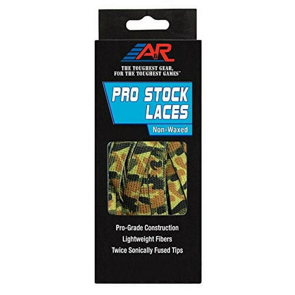 A&R 3 Pair Pack Pro Stock WAXLESS Fused-Tip Hockey Skate Laces, 72"-120"