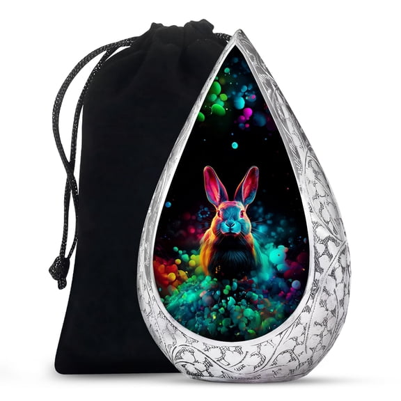JAGSHASHI Rabbit - Funeral Urns For Adult Ashes - Urn For Ashes For Men - Burial Urns For Ashes - Cremation Urn For Adult Men & Women - Large Urns For Human - Urns For Adult Female - 10 Inch - Large