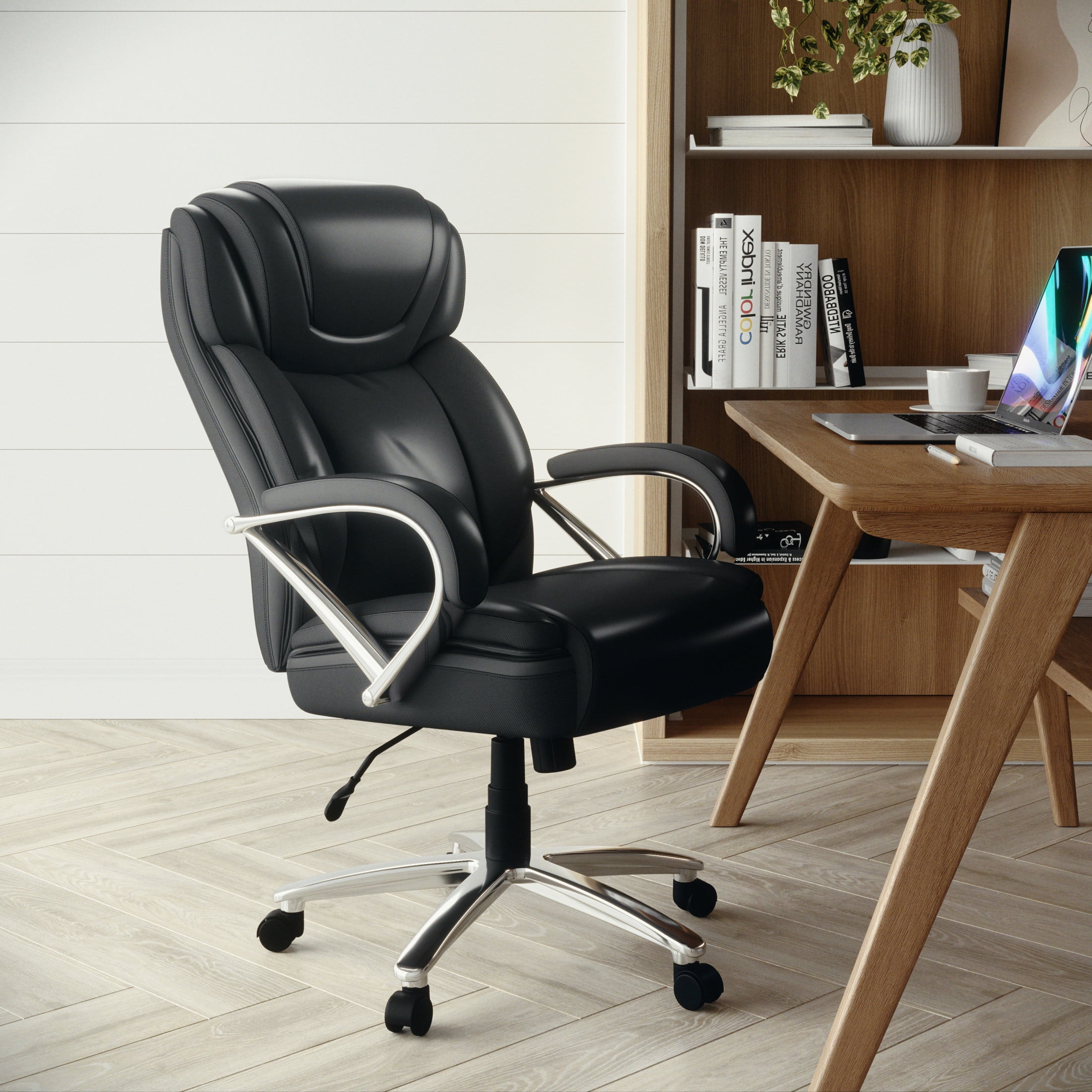 Flash Furniture Hercules Series Big & Tall Ergonomic LeatherSoft Office Chair, Black