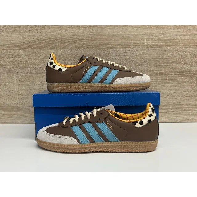 Adi-das Samba OG Toy Story “Woody” Junior Youth Brown Blue Gum (JI3098) New