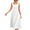White, variant on IROINNID Sleeveless Square Neck Dress For Women Fashion Summer Casual Backless Square Collar Long Dress Solid Color Knee-Length Empire Dress