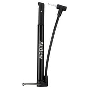Audew 160 PSI Bike Floor Pump, Air Pump for Bike with Ball Needle Kit, Portable Air Pump for Balls, Toys, Basketball, Black