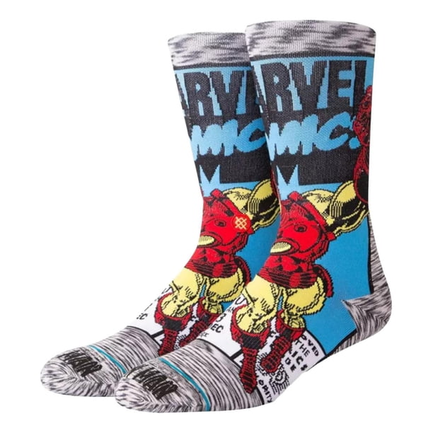 Calcetas Stance Hombre Casual Comfort Marvel Iron Man Comic gris M