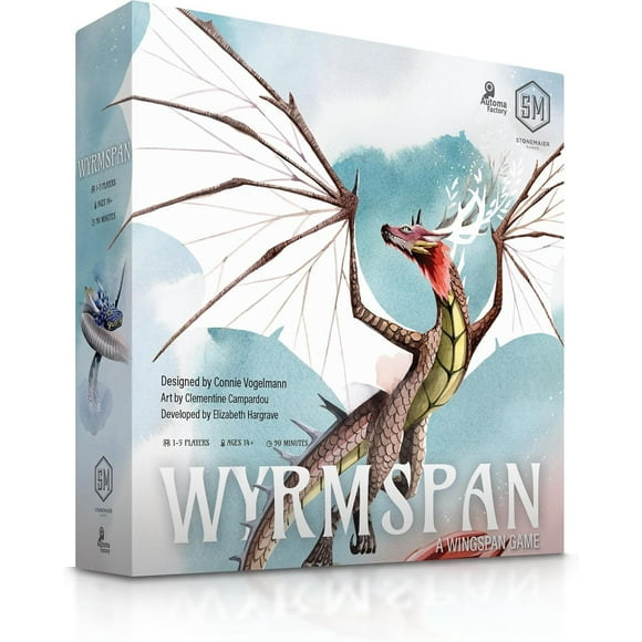 Stonemaier Games: Wyrmspan - A Wingspan Game | Build a Cavernous Sanctuary for Beautiful Dragons in This Strategy Board Game | for Adults and Family | 1-5 Players, 90 Min, Ages 14+