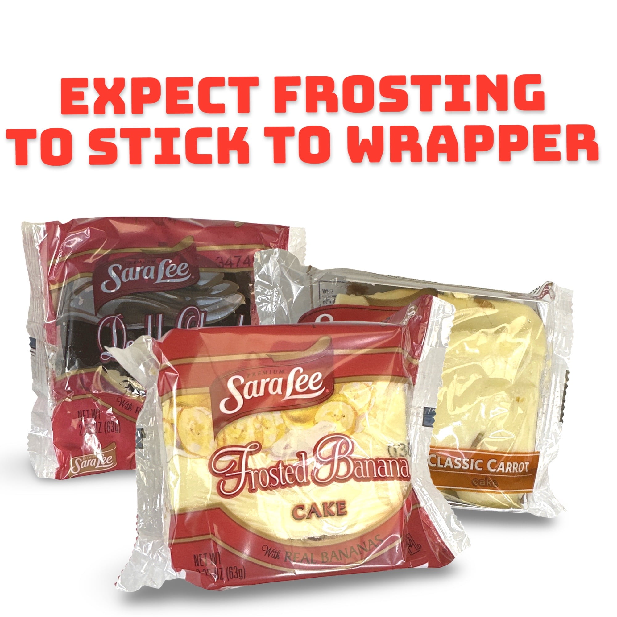 Sara Lee Frosted Banana Cakes – 2.25 oz Individually Wrapped Banana Snack Cakes, Pack of 12