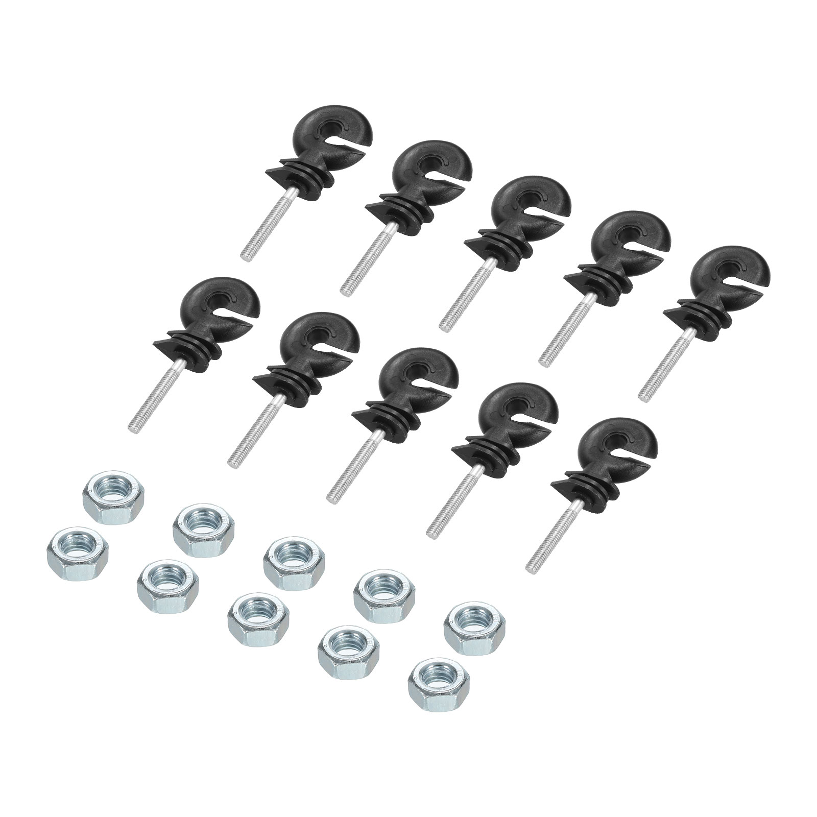 Uxcell Electric Fence Insulator Screw in Ring 25pcs Wood Post Insulator