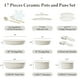 thumbnail image 2 of Bazova - Juego de utensilios de cocina antiadherentes de cerámica, saludable, no tóxico, juego de ollas y sartenes de 17 piezas, asas extraíbles, juego de cocina de inducción, resistente a las manchas, 2 of 5