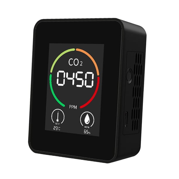 Probador de CO2, Monitor de calidad del aire interior, Monitor portátil de temperatura y humedad preciso, multiusos para el hogar, invernadero y exter DYNWAVEMX Probador de calidad del aire