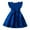 YA Blue, variant on Girls Dresses Fly Sleeve Solid Color Ruffles Bowknot Lace Up Dresses Toddler Dress Blue 2 Years-3 Years