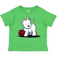 thumbnail image 3 of Inktastic Westie with Ball Boys or Girls Toddler T-Shirt, 3 of 5