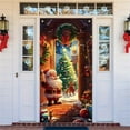 thumbnail image 7 of JoyMoreHome Christmas Door Cover, Easy Installation, 35.4x71 Inch Christmas Theme Printed Scene Decor, for Christmas Party, Home Background Ornament, 7 of 7