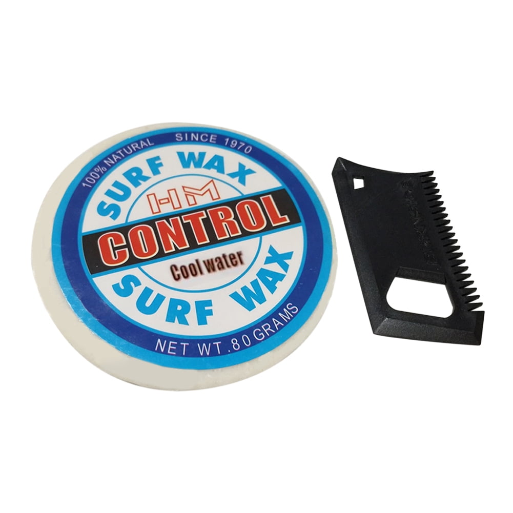 Anti-Skid Base/Cool/Cold/Warm/Hot Water Wax Surf Wax Comb with Fin Key Kit Surfboard Wax 