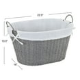 thumbnail image 2 of Household Essentials Woven Laundry Basket with Handles and Liner, Gray Paper Rope Laundry Basket, 2 of 8